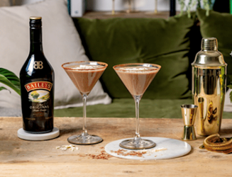 Baileys Hot Chocolate Martini Cocktail Image